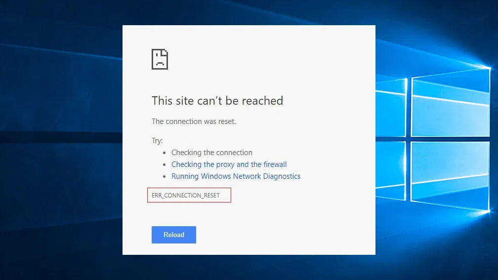 ERR_CONNECTION_RESET